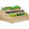 Afbeelding van Outsunny verhoogde plantenbak van dennenhout - natuurlijk hout