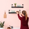 Afbeelding van Wandplank set van 2 - 13x48x12 cm - zwevend voor woonkamer en keuken