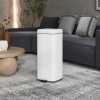 Afbeelding van HOMCOM 30L Pedaalemmer van roestvrij staal met softclose, compact en uitneembare binnenemmer, wit