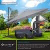 Afbeelding van KESSER® Parasol, zweefparasol, SUN XL, 300 x 300 cm, incl. afdekking + windzekering, draaibaar, kant