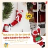 Afbeelding van HOMCOM 60 cm Zingende en Klimmende Kerstman, Klassieke Binnendecoratie, Rood