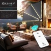 Afbeelding van KESSER® Balkonventilator met LED | Opvouwbaar en weerbestendig met wandbevestiging
