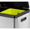 Afbeelding van EKO EcoCasa 2 recycling prullenbak 30+30 liter - RVS - Mat staal