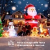 Afbeelding van HOMCOM Opblaasbare Kerstman op Slee 240x57x112 cm Rood en Geel