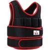 Afbeelding van HOMCOM Gewichtsw vest Oxford, metaal en zand, 60B x 50H cm, zwart en rood