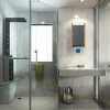 Afbeelding van Bamboe hangkast voor badkamer - 3 vakken - 3 haken - 58 x 31,5 x 15 cm