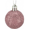 Afbeelding van Set van 50 onbreekbare kerstballen - plastic - ∅ 3, 4 & 6 cm - roze