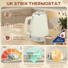 Afbeelding van HOMCOM Waterkoker- en Toaster-set, 1,7L, 2200W, Strix Thermostaat, 4-sleuven, Crèmewit+Zilver