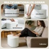 Afbeelding van Homcom Opbergkist - Polyester - 76L x 38B x 35H cm - Crèmewit