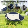 Afbeelding van Outsunny Campingstoel - Metaal, Oxford-stof - 134L x 50B x 92H cm - Blauw