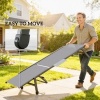 Afbeelding van Outsunny Set van Ligbedden - Metaal, Netweefsel - 190L x 74B x 35H cm - Grijs