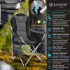 Afbeelding van KESSER® Campingstoel, opvouwbaar tot 150 kg, visstoel, klapstoel, gevoerd met armleuningen, campingl