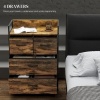Afbeelding van HOMCOM Kommode van polyester en staal - 60x29x85 cm - Rustiek bruin