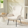 Afbeelding van HOMCOM Accentstoel Polyester 74,5L x 70B x 103,5H cm Crèmewit