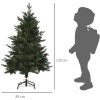 Afbeelding van HOMCOM Kerstboom PVC, PE, Metaal Ø80 x 120 cm Groen