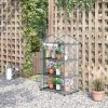 Afbeelding van Outsunny Kas van metaal en kunststof - 69L x 49B x 125H cm - Transparant