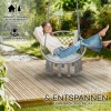 Afbeelding van Tillvex Hangstoel 150 kg met 2 ringen | Weerbestendige schommelmand voor binnen en buiten