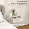 Afbeelding van HOMCOM Set van 2 Wandgemonteerde Nachtkastjes met Lade, Hoogglans Wit, 40 x 30 x 14 cm