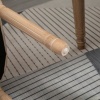 Afbeelding van HOMCOM Eetkamerstoel - Polyester, Rubberhout - 49L x 56B x 96H cm - Crèmewit + Natuurlijk