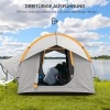 Afbeelding van Outsunny Heckzelt van polyester en fiberglass - 239L x 210B x 210H cm - Lichtgrijs