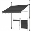 Afbeelding van KESSER® Klemluifel 400 cm x 180 cm beige met handslinger balkon, balkonluifel zonder boren, UV-beste