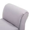 Afbeelding van HOMCOM halbank met zeildoek en armleuning 102 x 36 x 51 cm grijs-wit