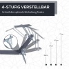 Afbeelding van Outsunny inklapbare ligstoel met zonnedak voor buiten - grijs