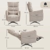 Afbeelding van HOMCOM Elektrische Relaxstoel - Polyester - 88L x 76B x 111H cm - Beige