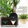 Afbeelding van Outsunny - Plantenbak van Dennenhout met Wielen - Zwart