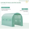 Afbeelding van Outsunny kasfolie 3 x 4 m voor kas, waterdicht, UV-beschermend, scheurbestendig, met 8 vensters
