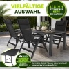 Afbeelding van tillvex® Tuinstoel Hoge Rug met Armleuningen & Neksteun | Inklapbare, Weerbestendige Campingstoel