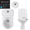 Afbeelding van KESSER® WC-bril met Soft Close en Quick-Release - Duroplast - Wit / D-Vorm