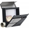 Afbeelding van Songmics Wandbrievenbus met kijkvenster RVS - 37x37 cm - zilver/antraciet met sleutels