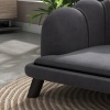 Afbeelding van PawHut - Hondenbank met Rugleuning - Zachte Bekleding - Grijs