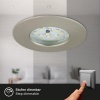 Afbeelding van Briloner Leuchten - Set van 3 dimbare LED-inbouwlampen, 6,5 W, 3.000 K, IP44, mat nikkel Ø7,5 cm