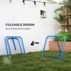 Afbeelding van HOMCOM Voetbal Rebounder - PE, Metaal - 78L x 84B x 65-78H cm - Blauw