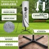 Afbeelding van tillvex® Rechthoekige Aluminium Parasol Ø 330 cm met LED en Afdekking, 360° Draaibaar
