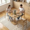 Afbeelding van HOMCOM Moderne Vierkante Eettafel 70 x 70 cm in Natuurlijk Hout