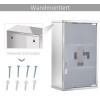 Afbeelding van HOMCOM medicijnkastje EHBO-kast met slot RVS 30 x 18 x 50 cm