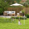 Afbeelding van PawHut Honden slalompalen voor behendigheidstraining met tas - Wit en blauw