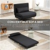 Afbeelding van HOMCOM - Scandinavische Loungestoel - Zwart - Verstelbare Rugleuning