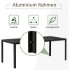Afbeelding van Outsunny eettafel - tuintafel - aluminium, polyhout - 190x84,5x72 cm - zwart