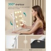 Afbeelding van Make-upspiegel met verlichting en 15 dimbare LED-lampjes - Mat wit - 58 x 43 cm