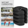 Afbeelding van Outsunny Gewichtsdoos voor Paviljoen - HDPE, Cement - Ø22 x 5,5H cm - Zwart