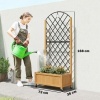 Afbeelding van Outsunny Multifunctionele Tuinbak van Sparrenhout en Staal - 72L x 36B x 168H cm - Bruin