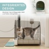Afbeelding van PawHut kattenbak met houten pootjes - D31-050