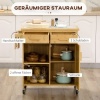 Afbeelding van HOMCOM Keukenwagen met lades, rek en handdoekhouder 801-311V00