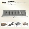 Afbeelding van Outsunny Tuinkussen - Polyester, PP-katoen - 65L x 198B x 13H cm - Lichtgrijs