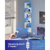 Afbeelding van Hoekplank met LED-verlichting – Veelzijdige wandplank met planken