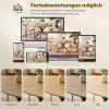 Afbeelding van HOMCOM ronde eettafel met X-poten voor 4 personen - Eiken keukentafel